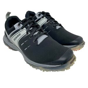 SQAIRZ Black Speed Men's Golf Shoes‎ Sz 8 Performance Spikes Athletic Waterproof